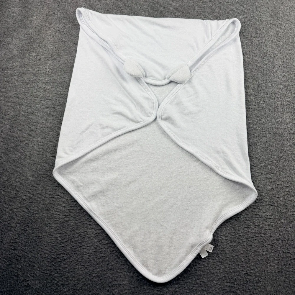 Rabbit Skins White Hooded Baby Towel with Ears OSFA Cotton‎ Blend